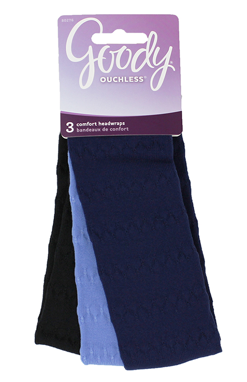 Goody Fabric Textured Headwraps, 3 Ct - Click Image to Close